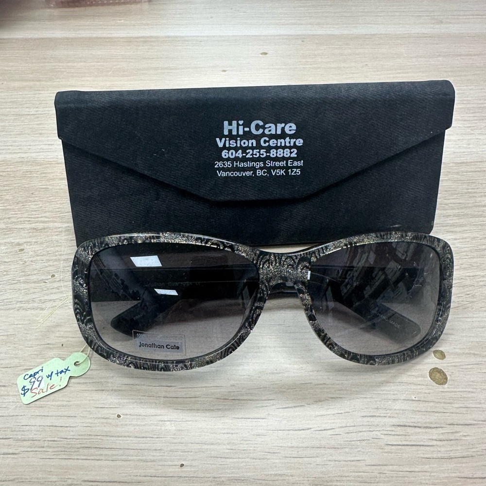 Jonathan Cafe Sunglasses with Black Patterned Frame